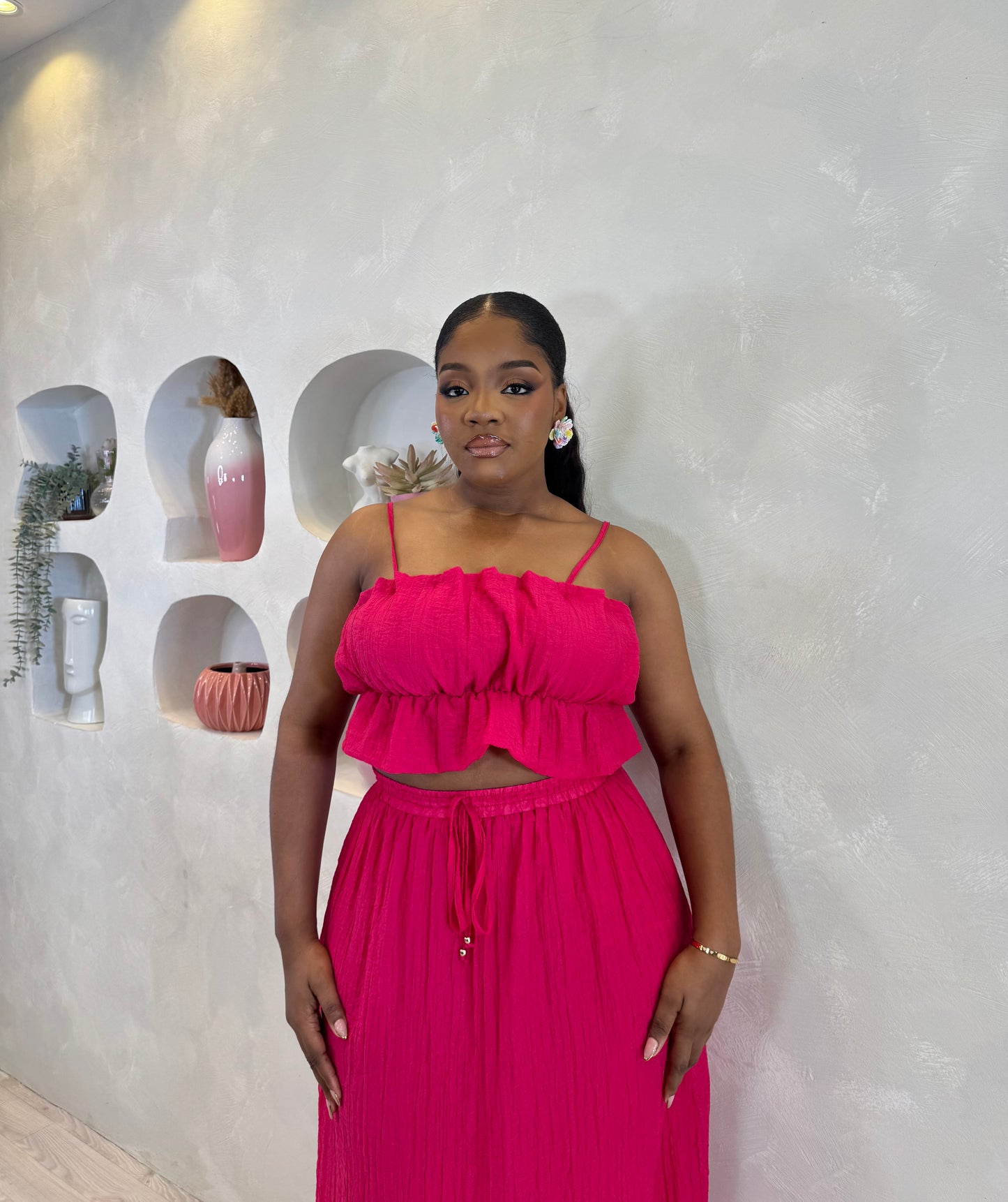 Fuchsia Breeze Skirt Set