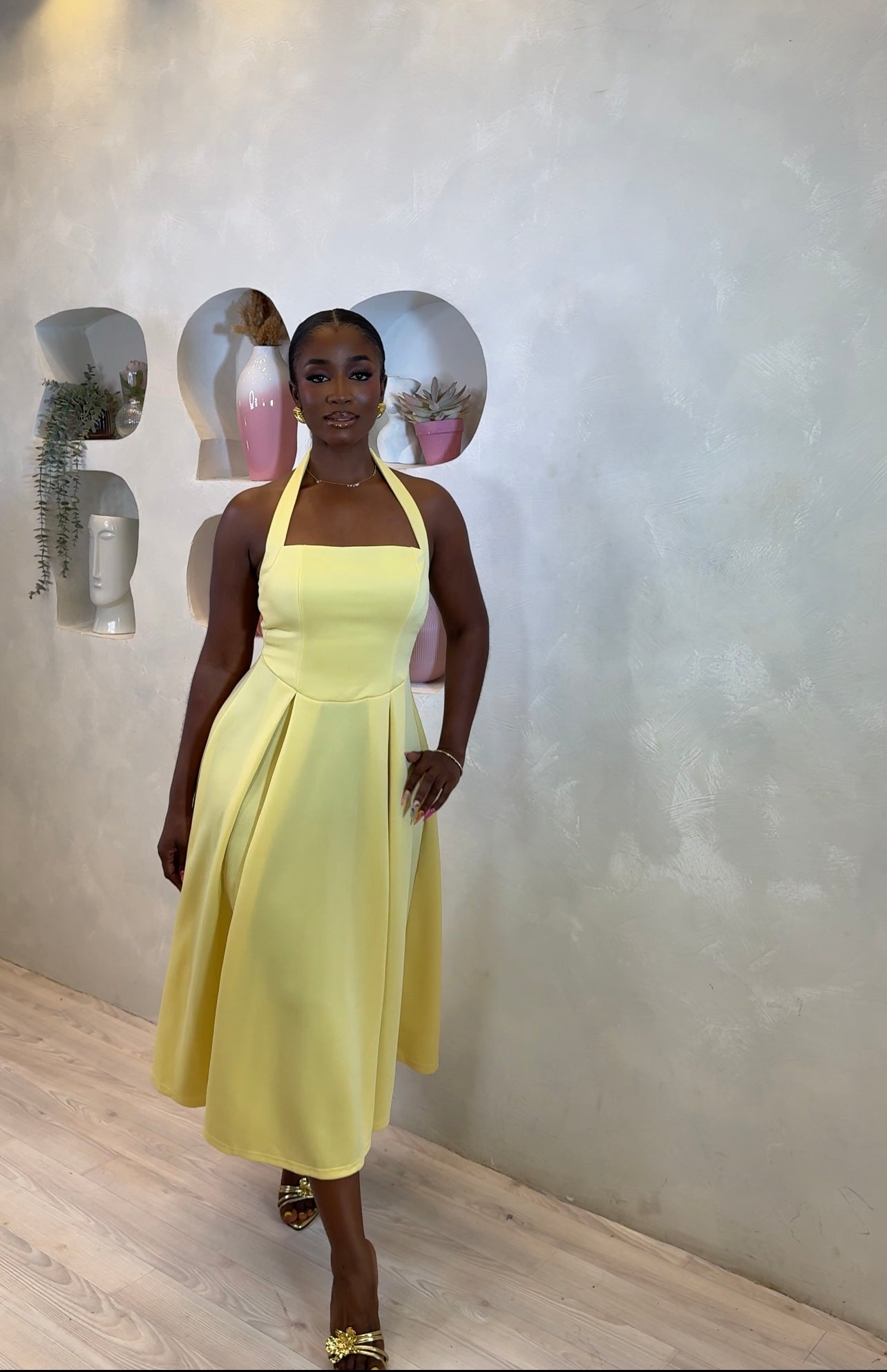 Sunlit Charm Midi Dress