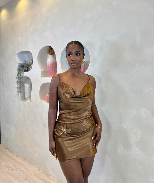Golden Tide Mini Dress