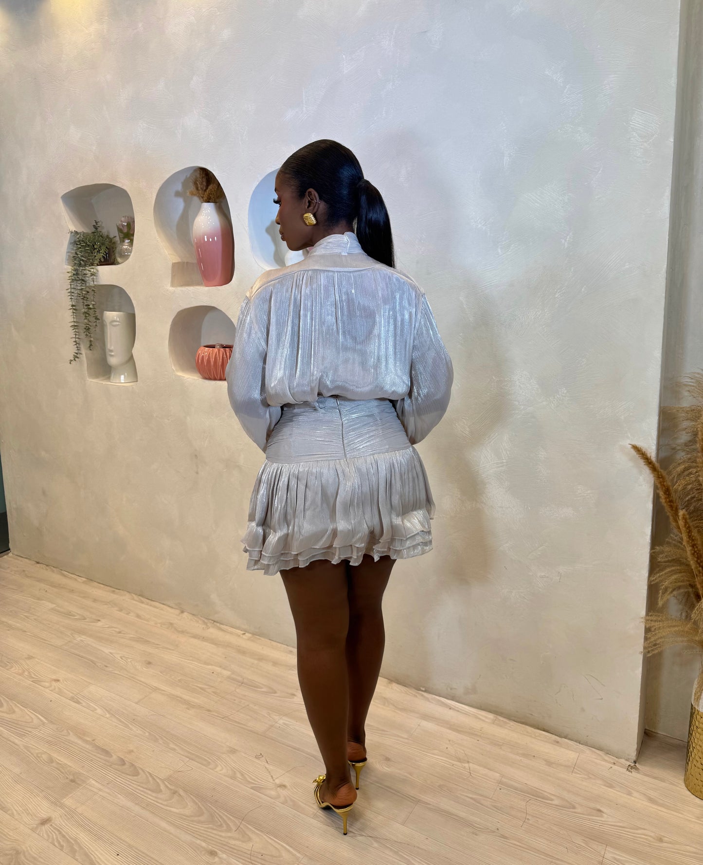 Luxe Pearl Glow Skirt Set