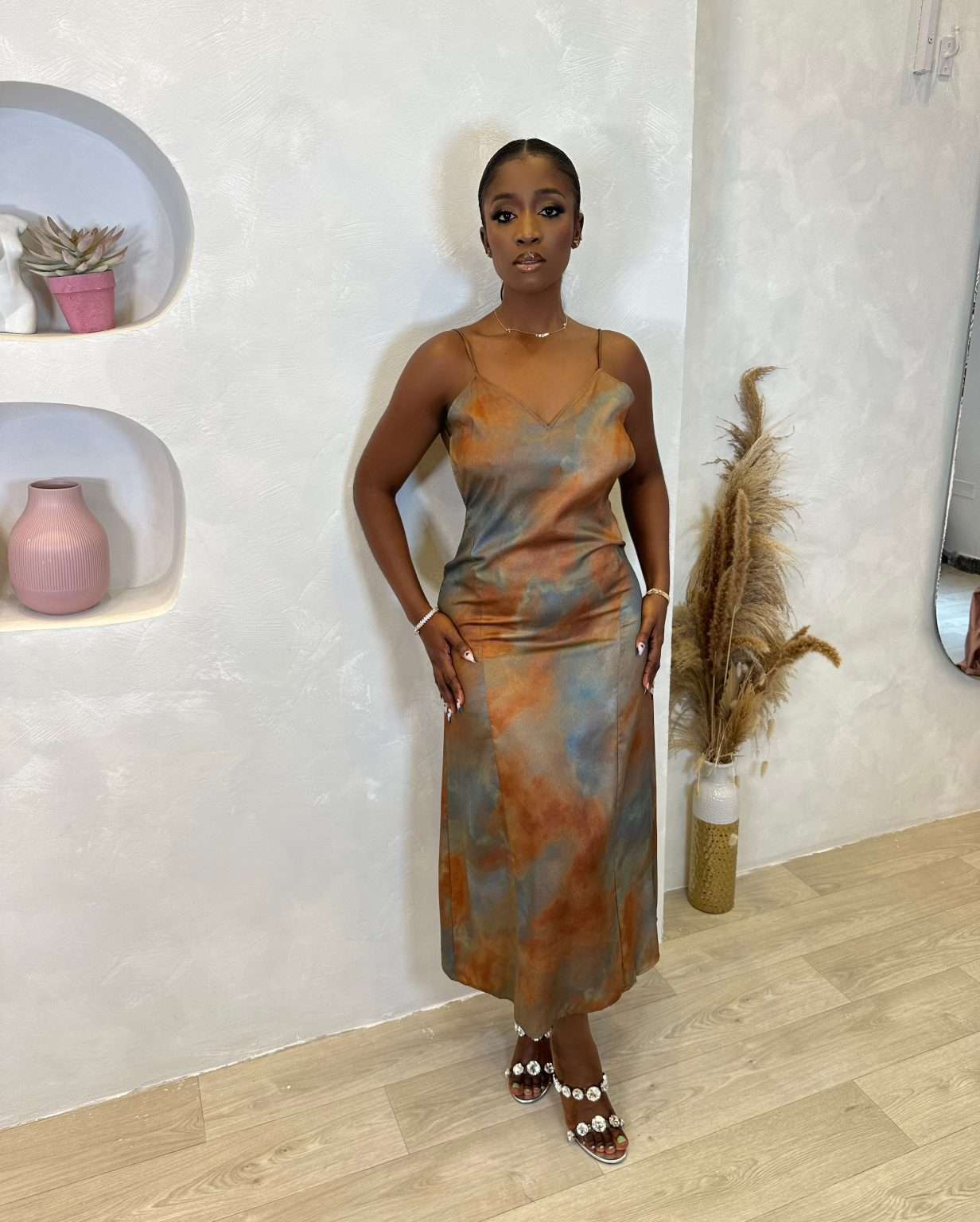 Into flames Midaxi Dress
