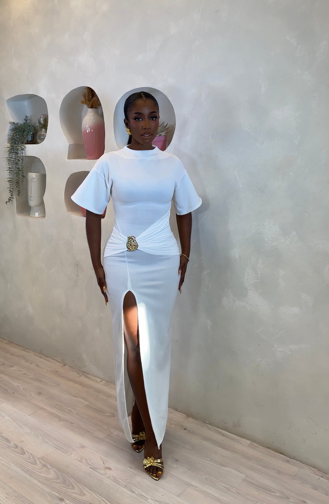 Ivory Grace Maxi Gown