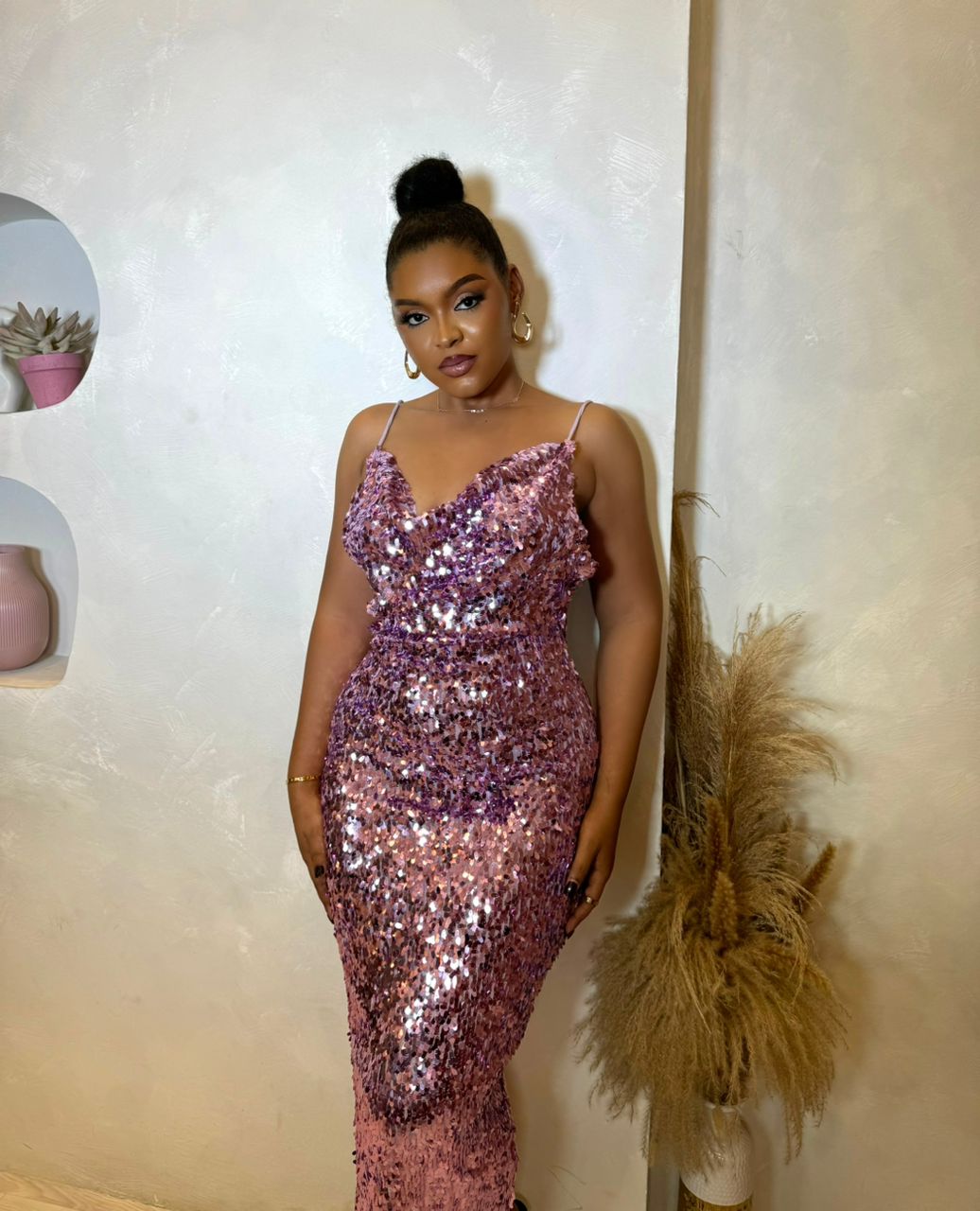 Gaya Sequin Midi Dress