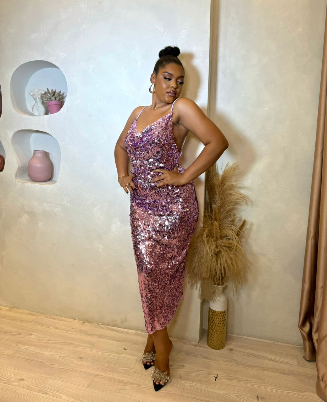 Gaya Sequin Midi Dress