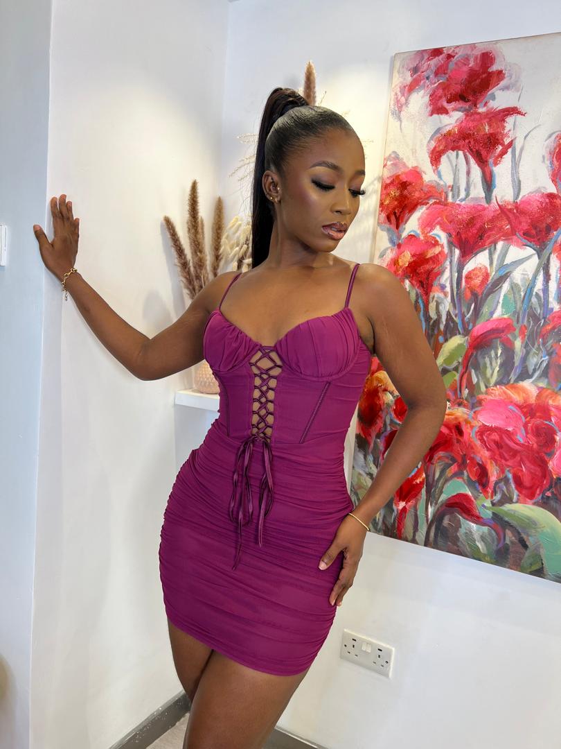 Valencia Laceup Mini Dress
