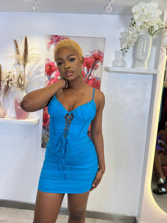 Valencia Laceup Mini Dress