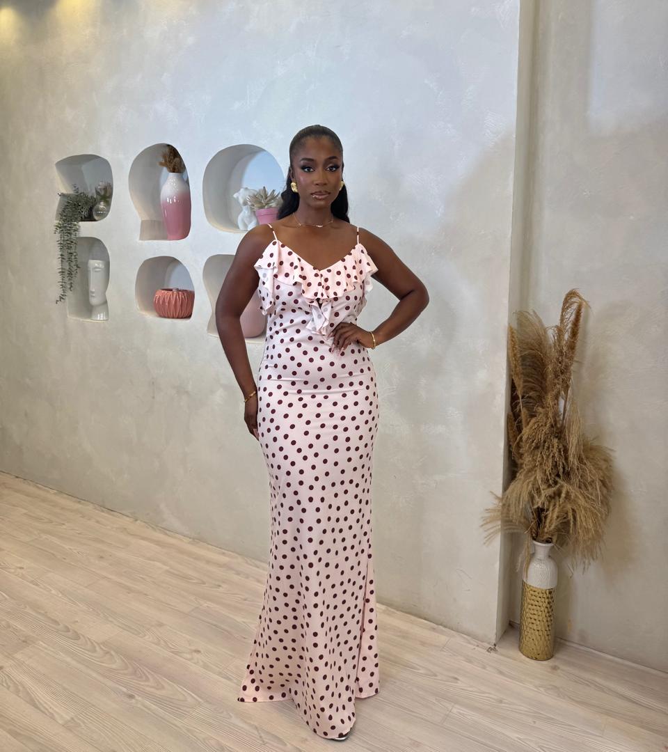 Shakira Polka Maxi Dress
