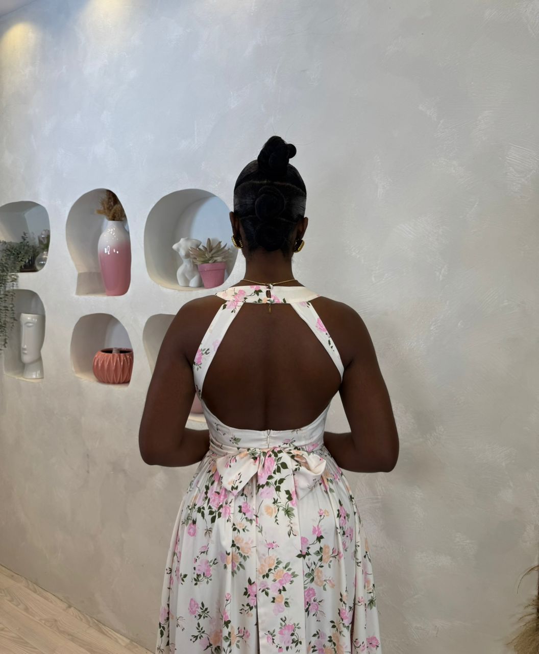 Delicate Flower Midi Dress