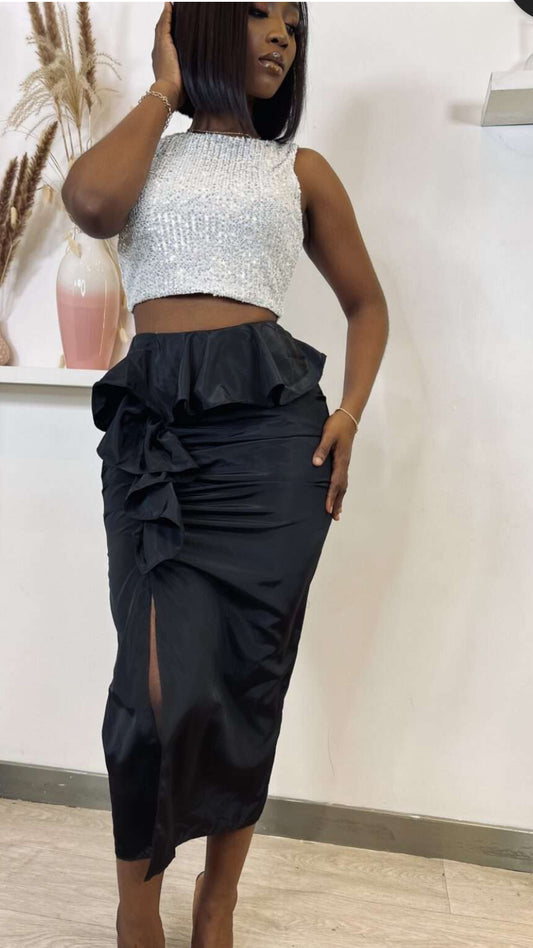 Cherish Slit Midi Skirt