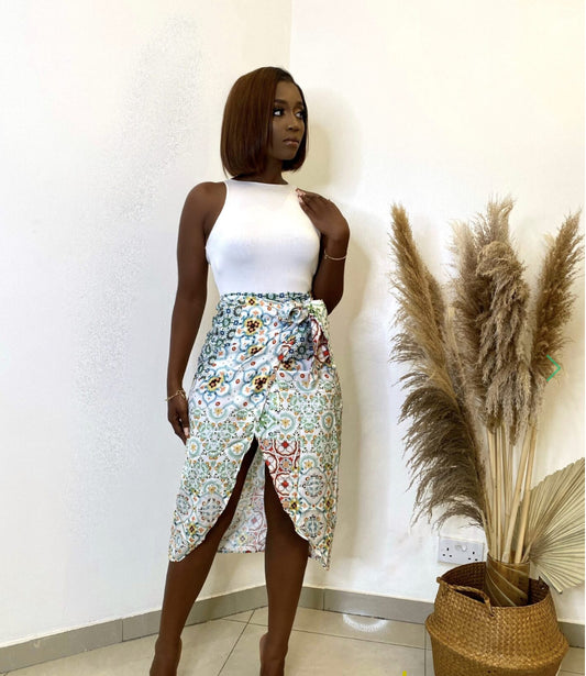 Serinity Tie Up Midi Skirt