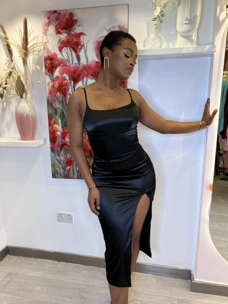 Debz Slit Midi Dress