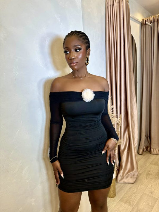 White Rose Mini Dress