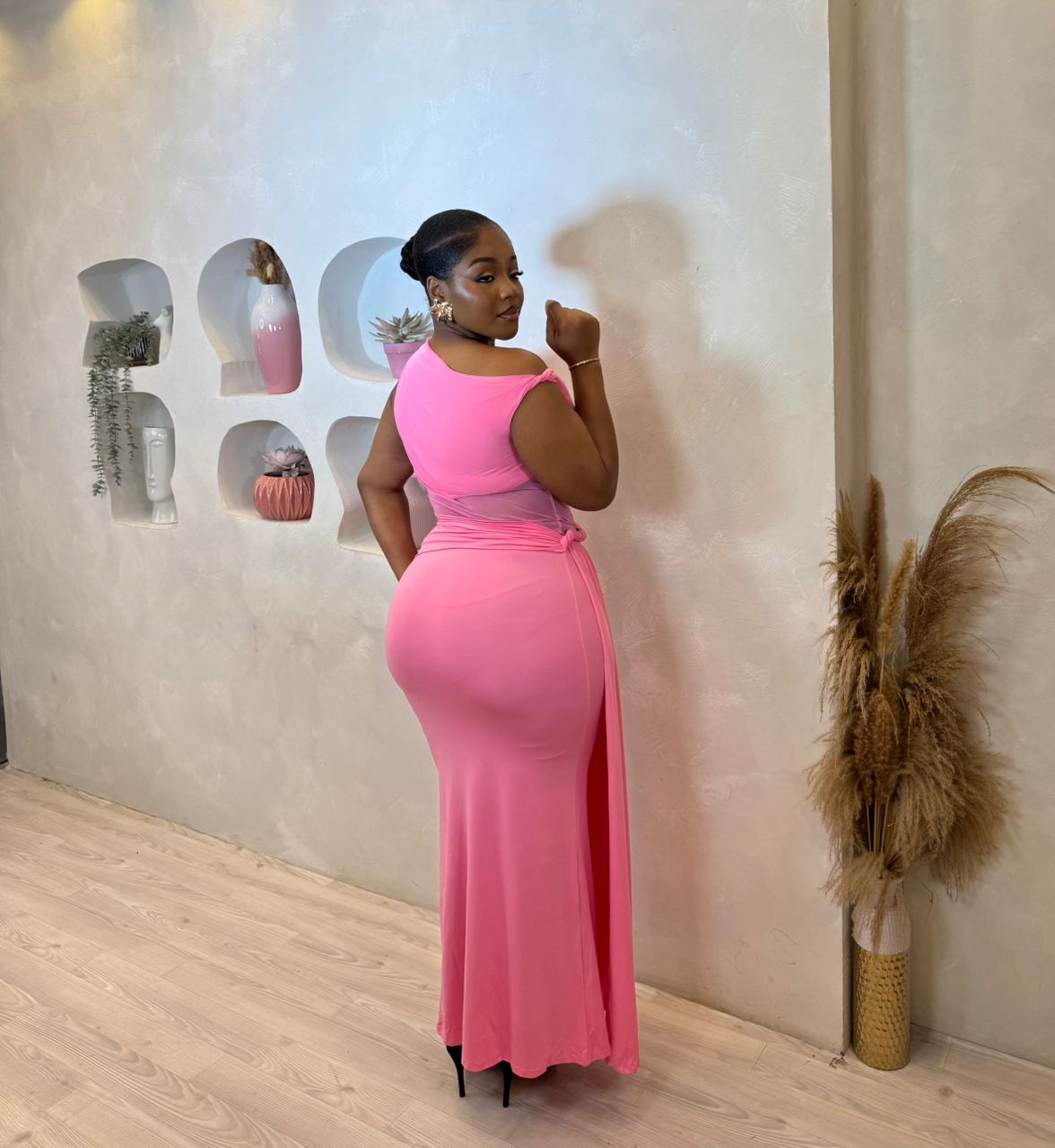 The Rosé Goddess Maxi Dress