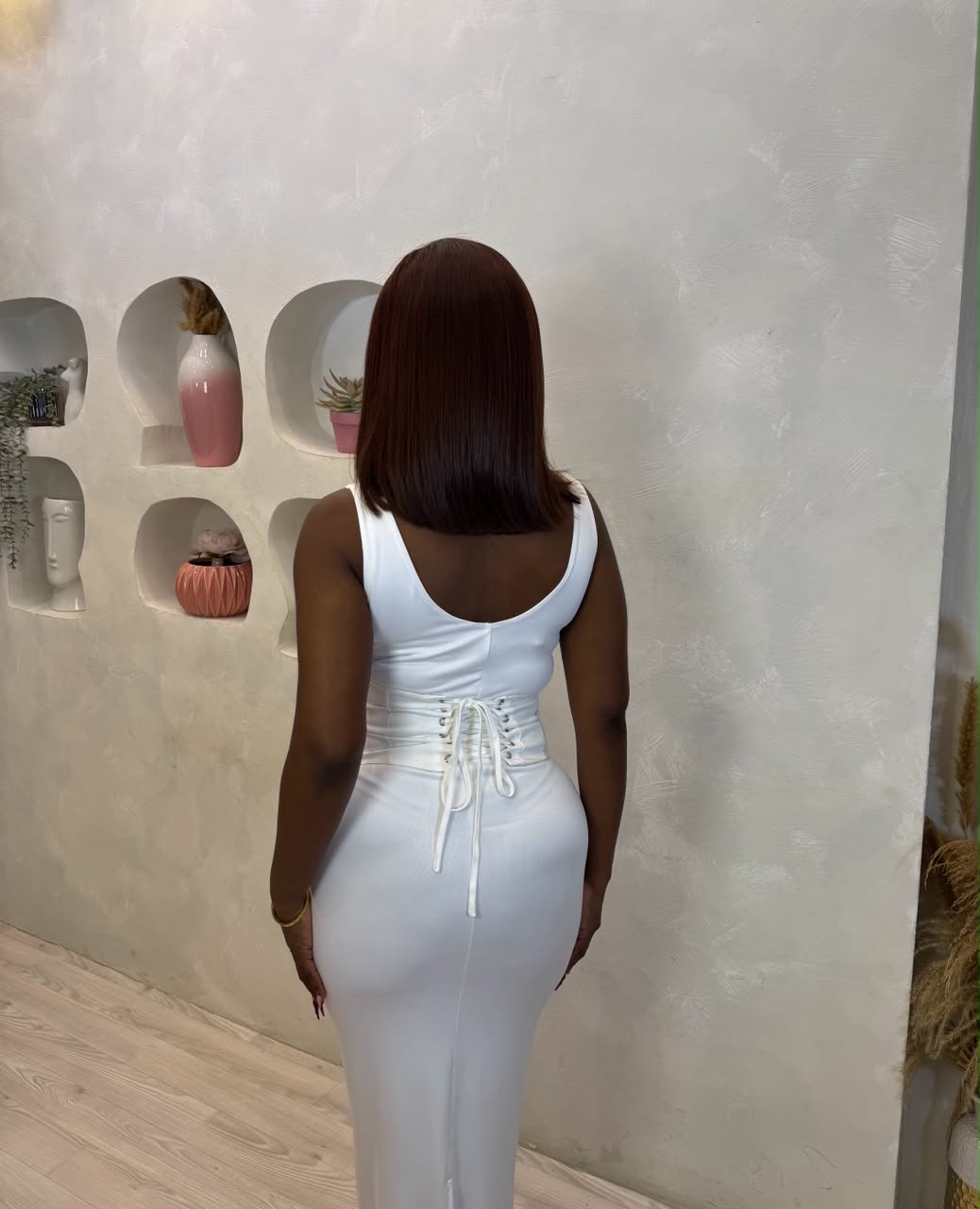 Ivory Sculpt Maxi Dress