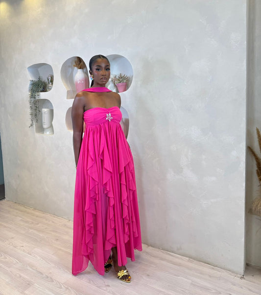 Starlight Ruffle Maxi Dress