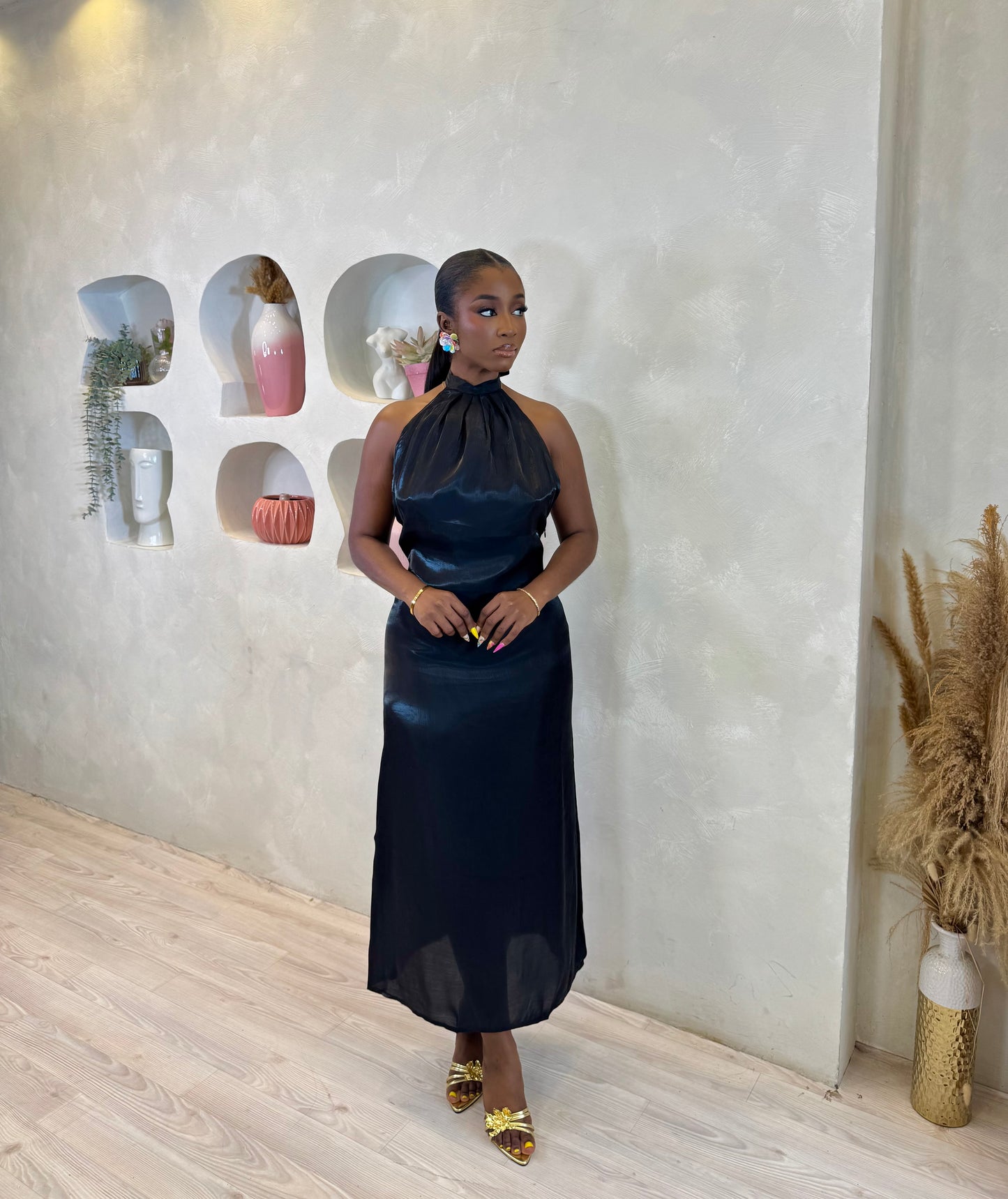 Midnight Allure Midaxi Dress