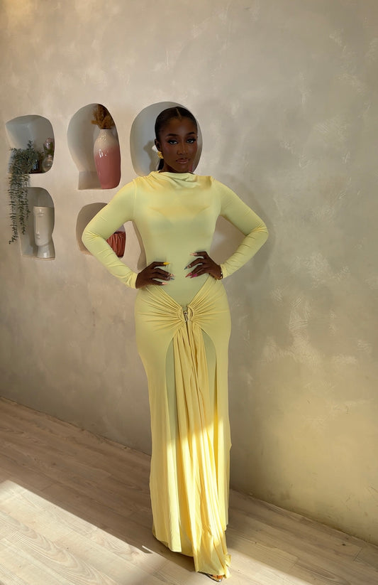 Luminous Drape Maxi Dress