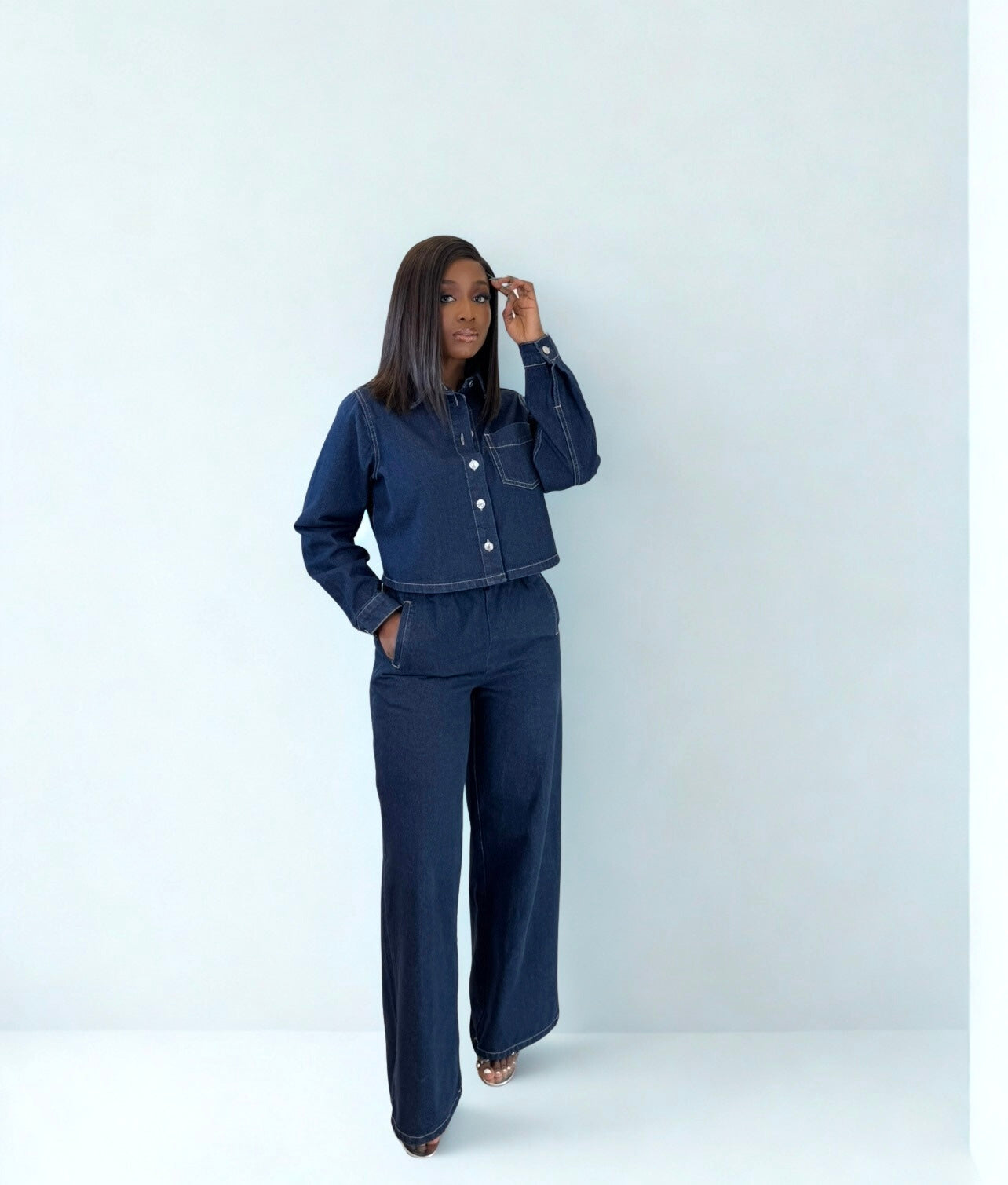 Helliante Denim Pants Set