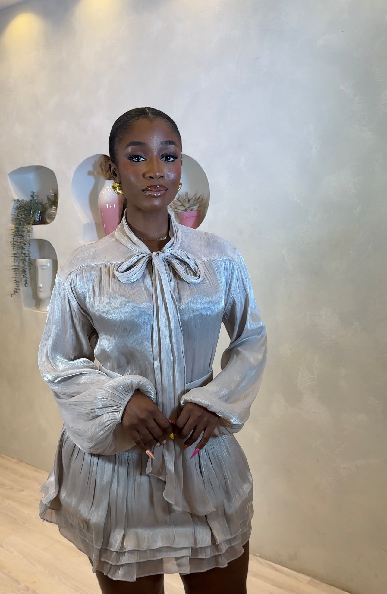 Luxe Pearl Glow Skirt Set