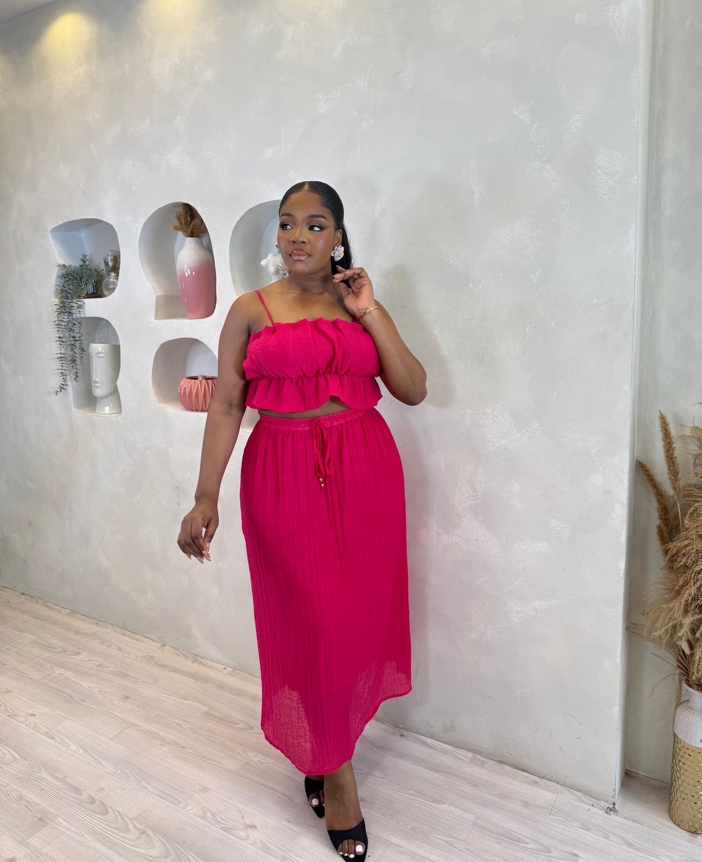 Fuchsia Breeze Skirt Set