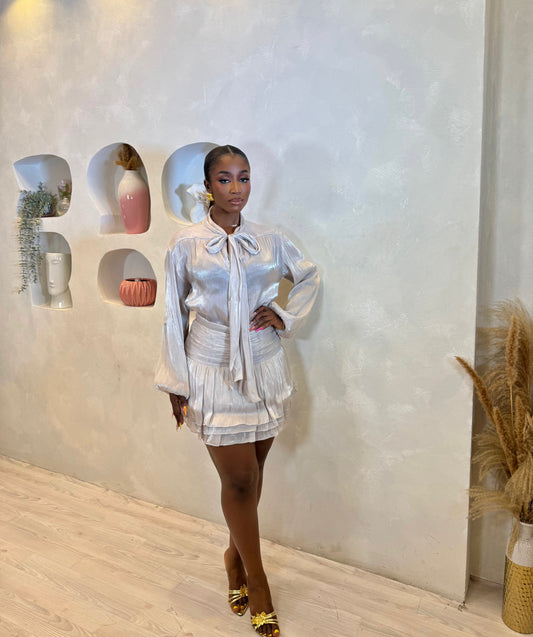 Luxe Pearl Glow Skirt Set