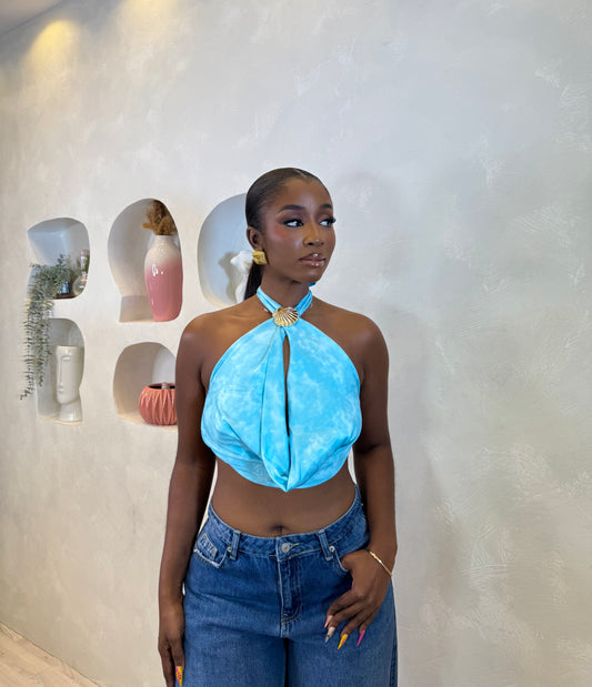 Sea Breeze Shell Halter Top