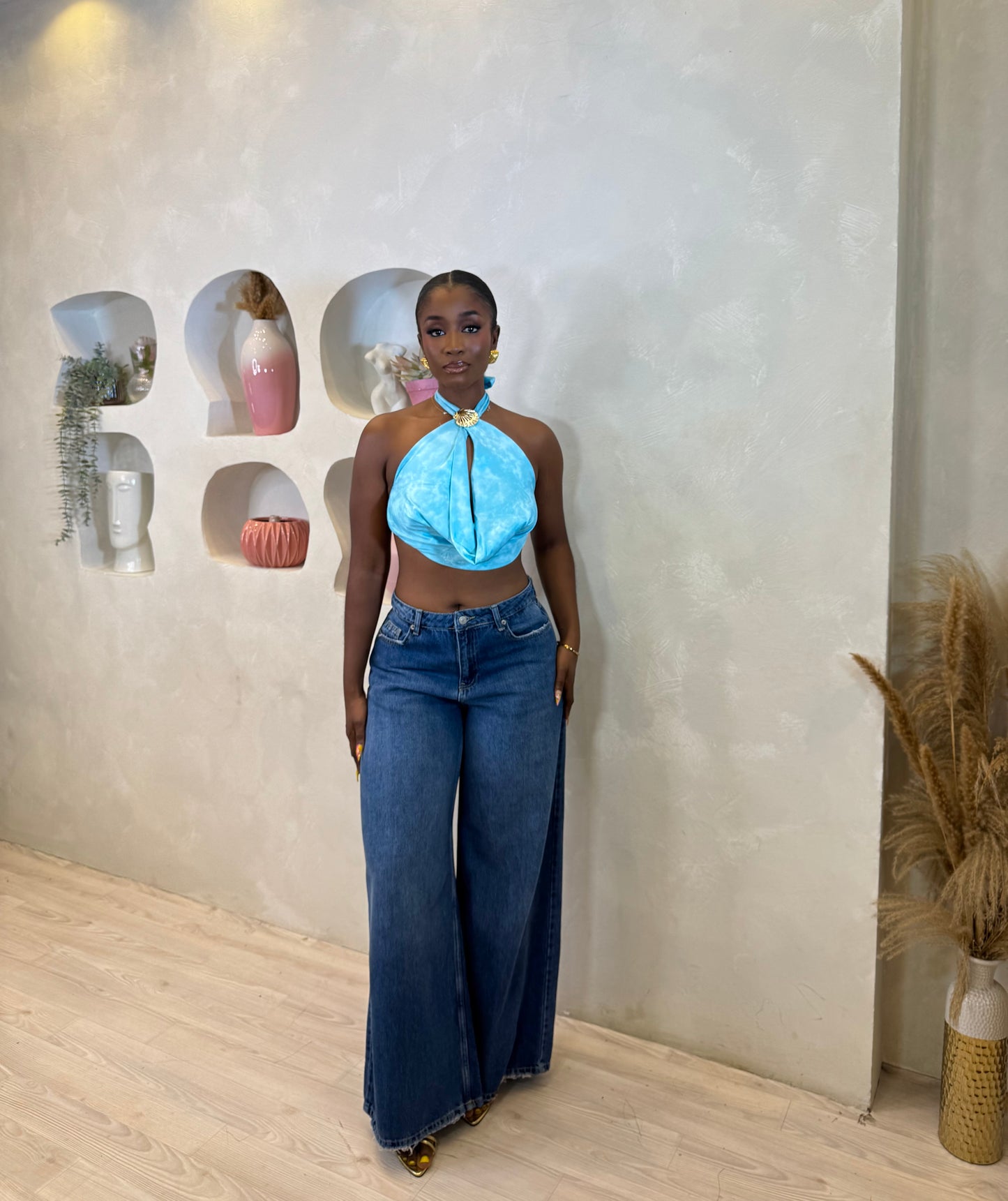 Sea Breeze Shell Halter Top