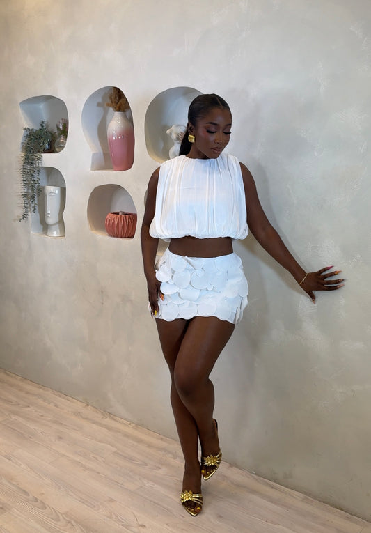 Ivory Petal Skirt