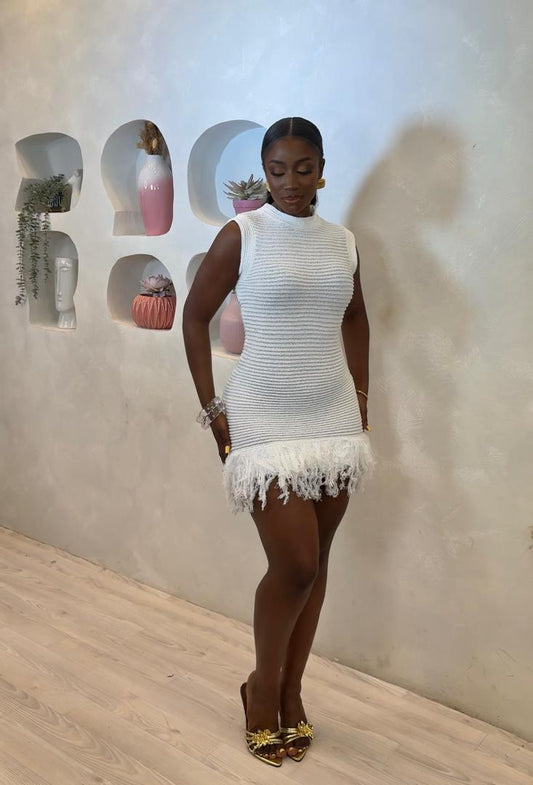 Frost Fringe Mini Dress