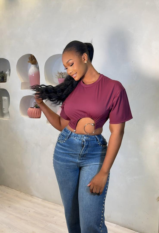 Auburn Twist Crop Top