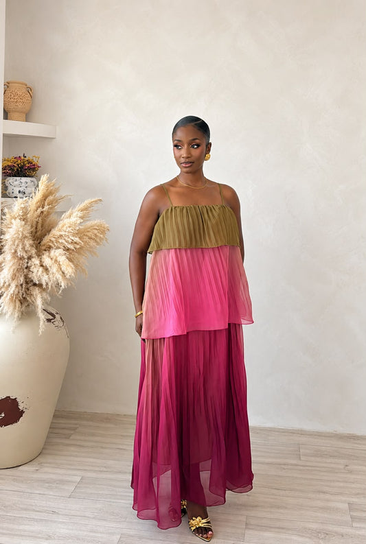 Mocha Rose Maxi Dress