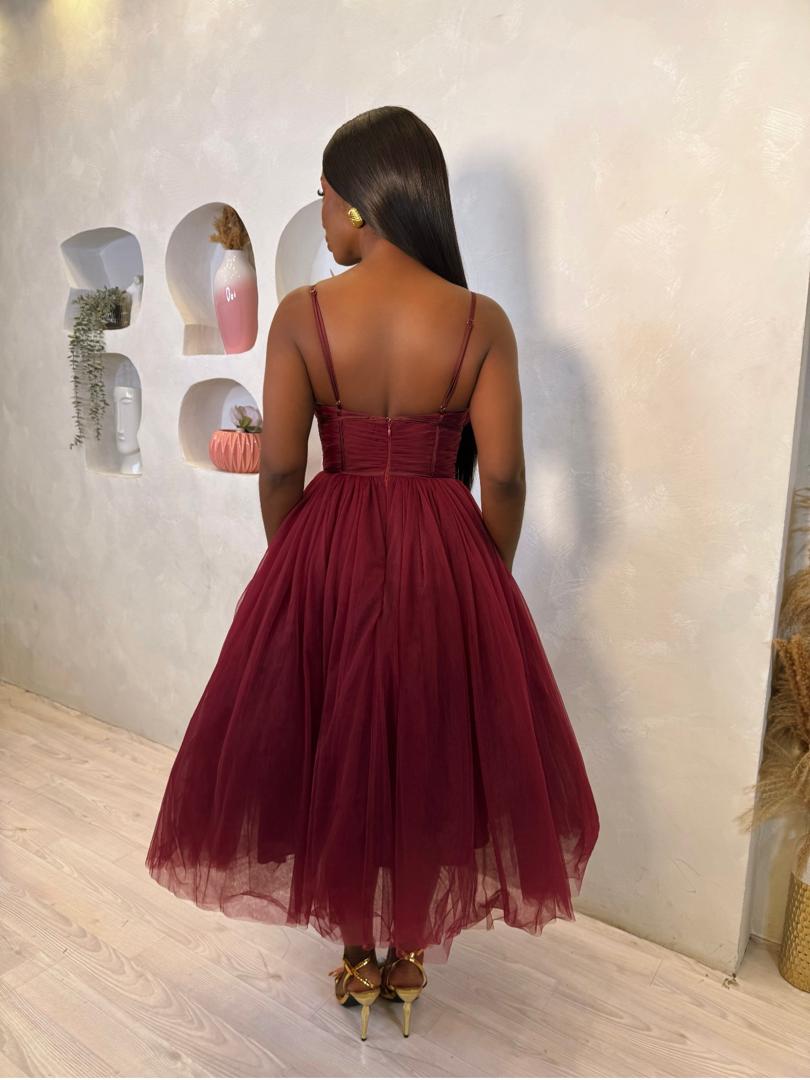 Bridget Tulle  Midi Dress