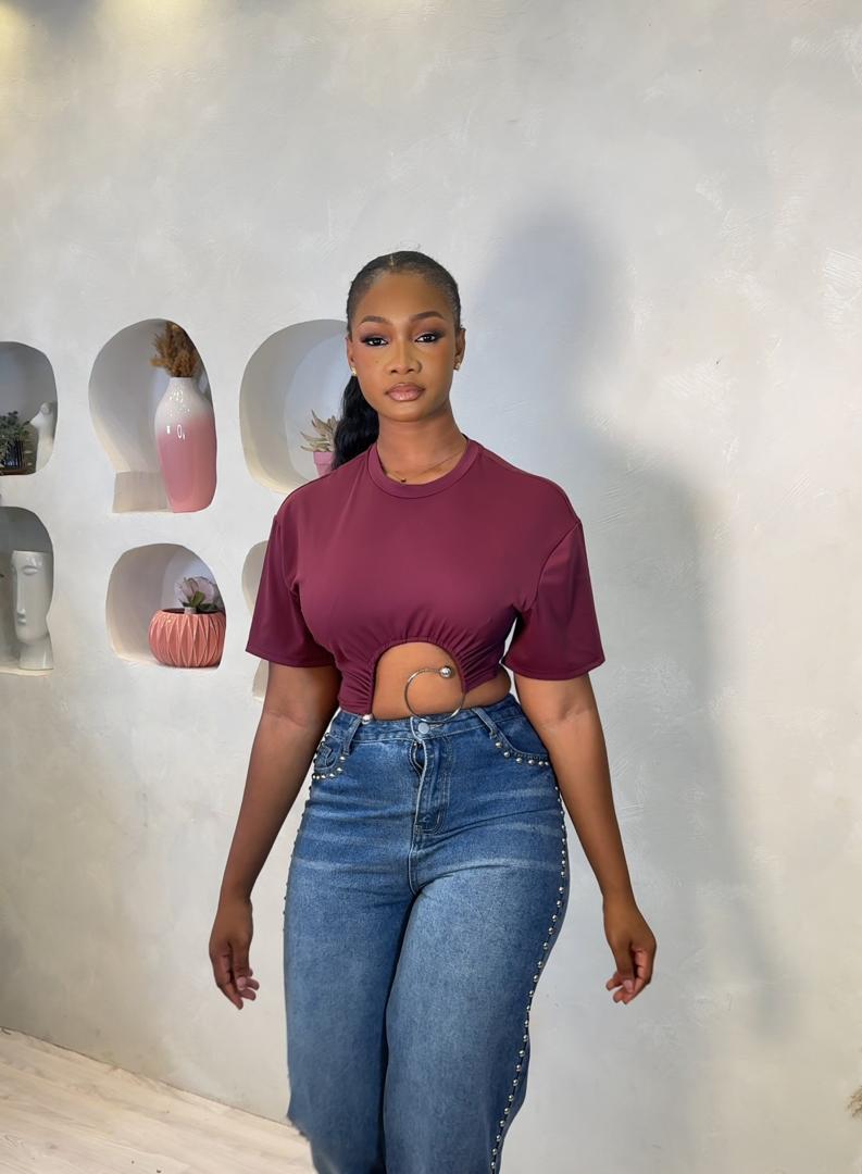 Auburn Twist Crop Top