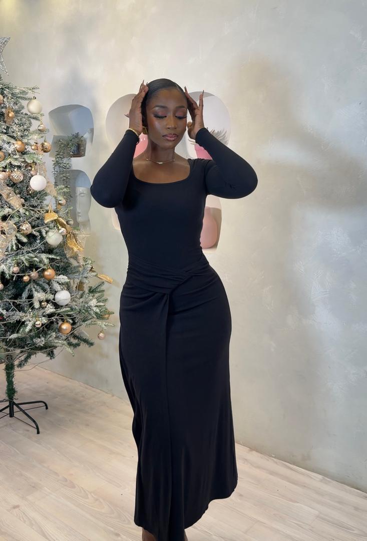 The Soft Twist Midi Dress