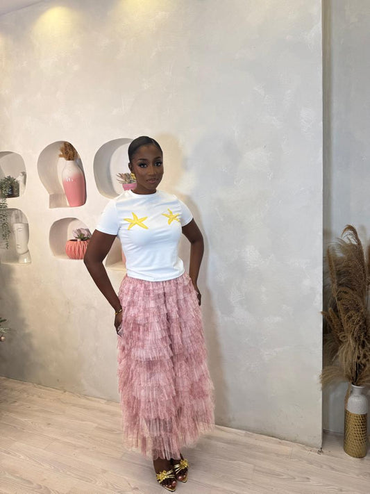 The Dream Layered Midi Skirt