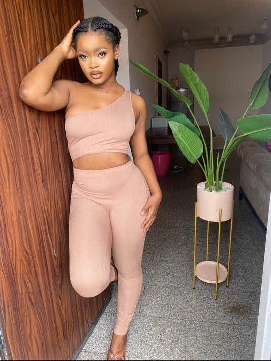 Ribbed Cut out Jumpsuit