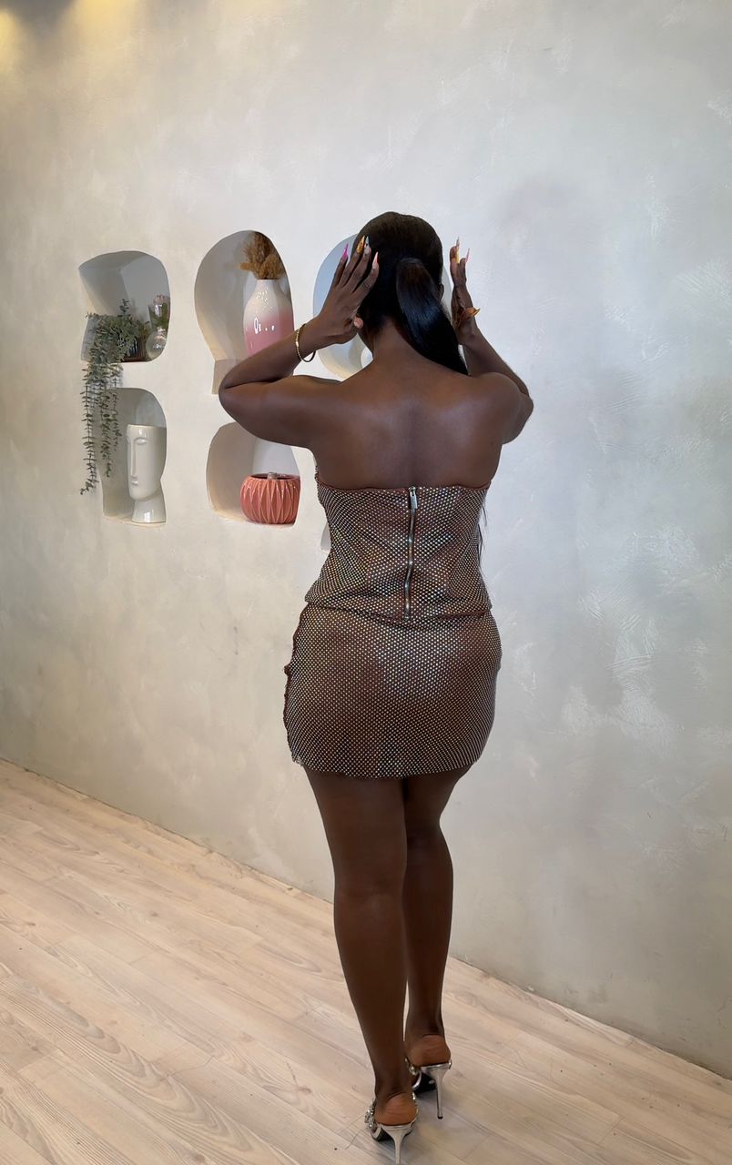 Bronze Shimmer skirt set