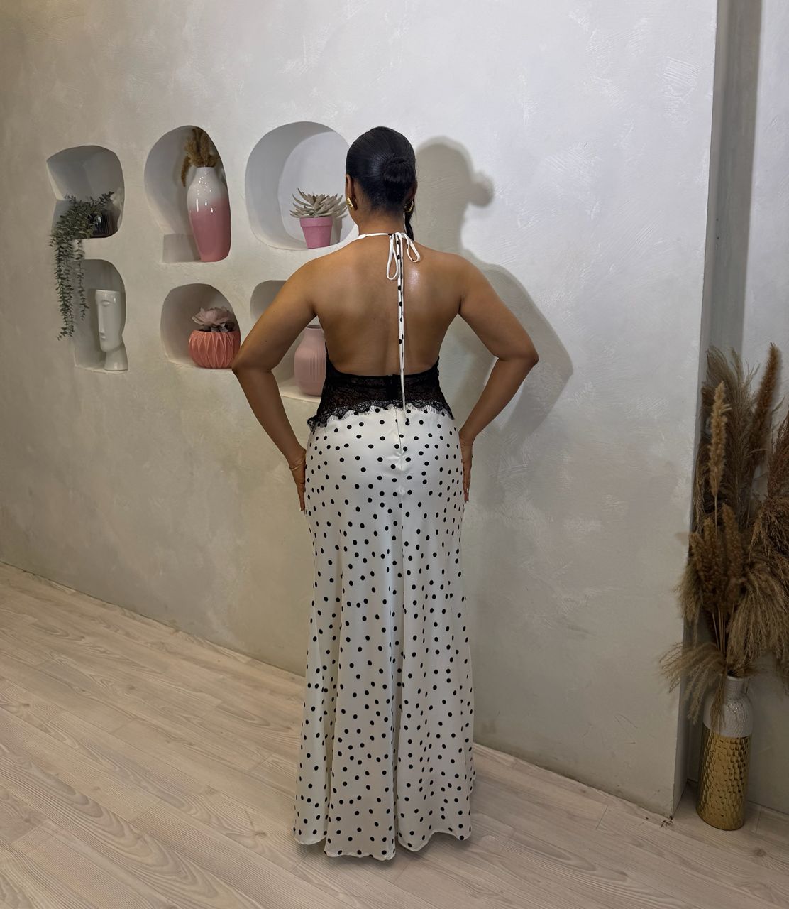Polka Pearl Maxi Dress
