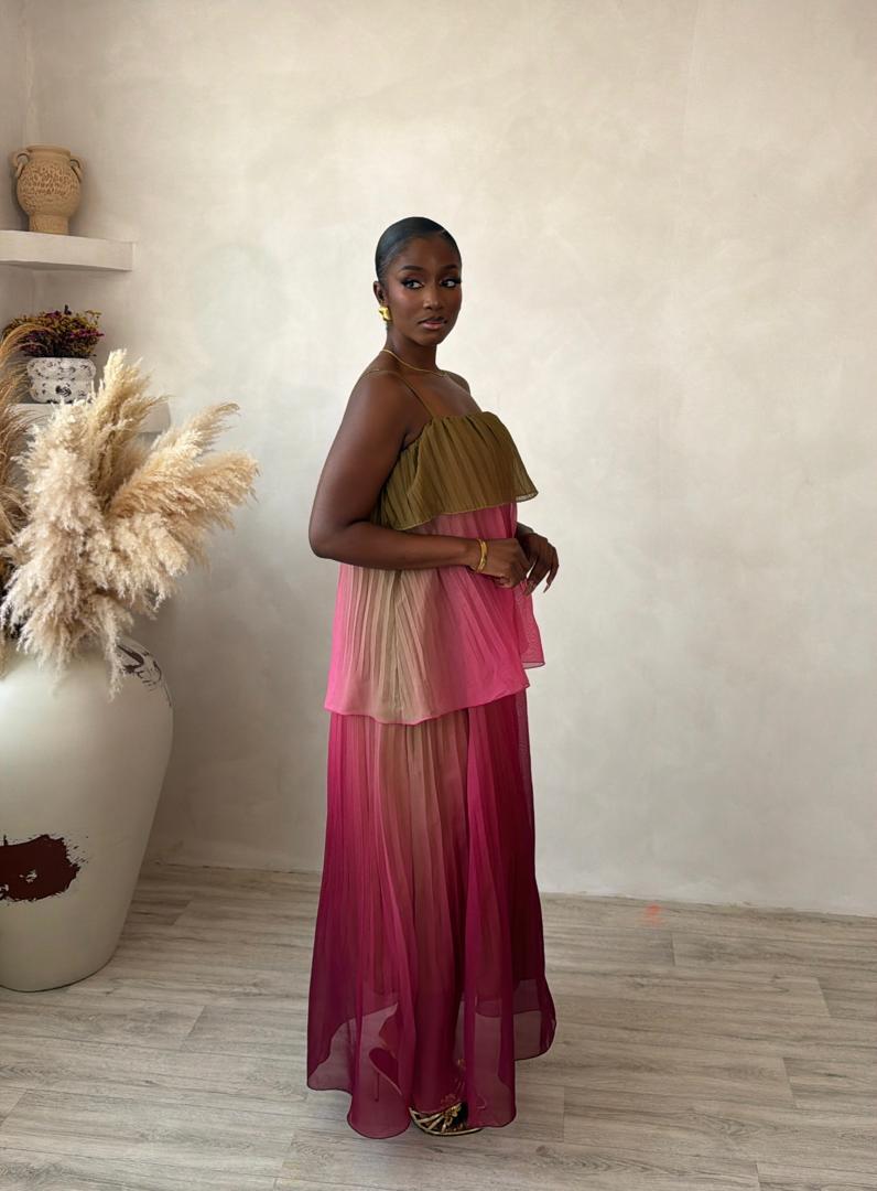 Mocha Rose Maxi Dress