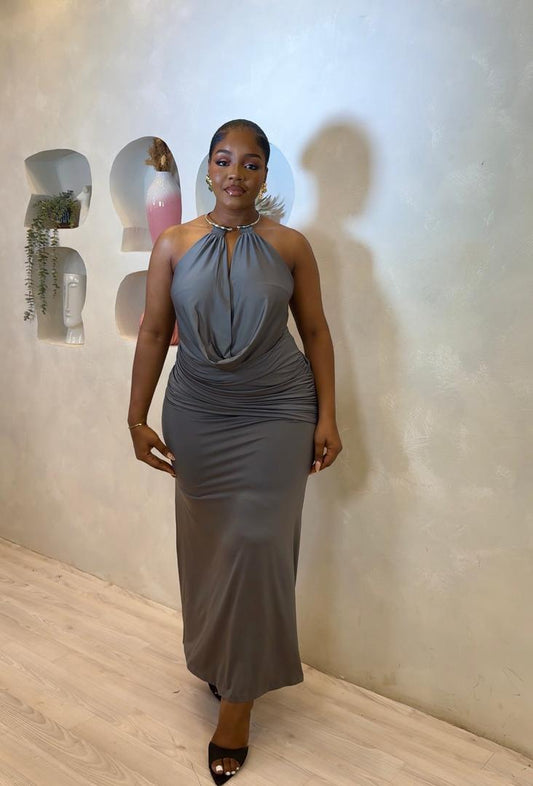 The Dripped In Mercury Maxi Dress