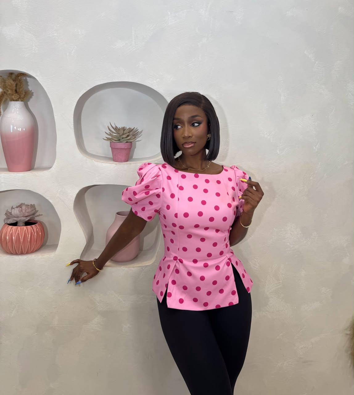 Pink Polka Princess Top