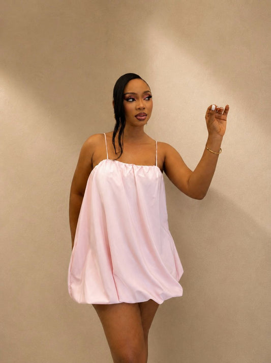 Blush Bubble Mini Dress