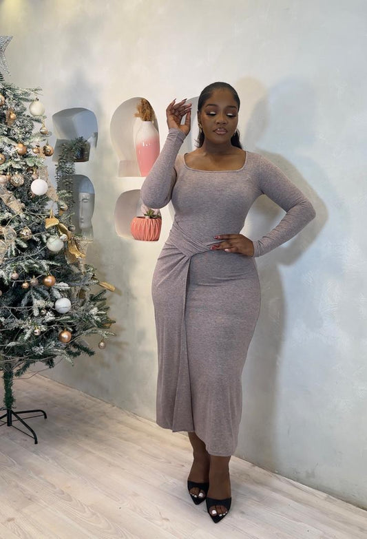 The Soft Twist Midi Dress