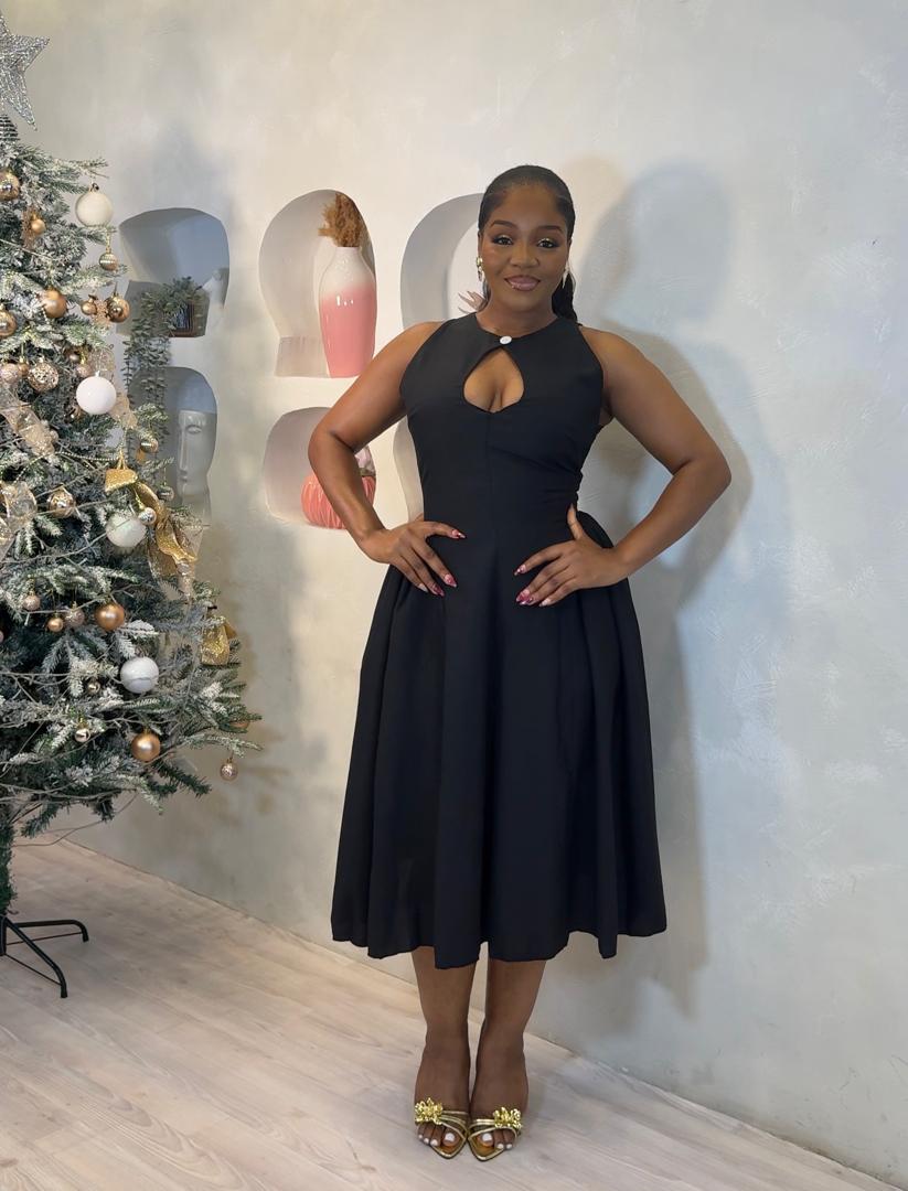 Grace Keyhole Midi Dress