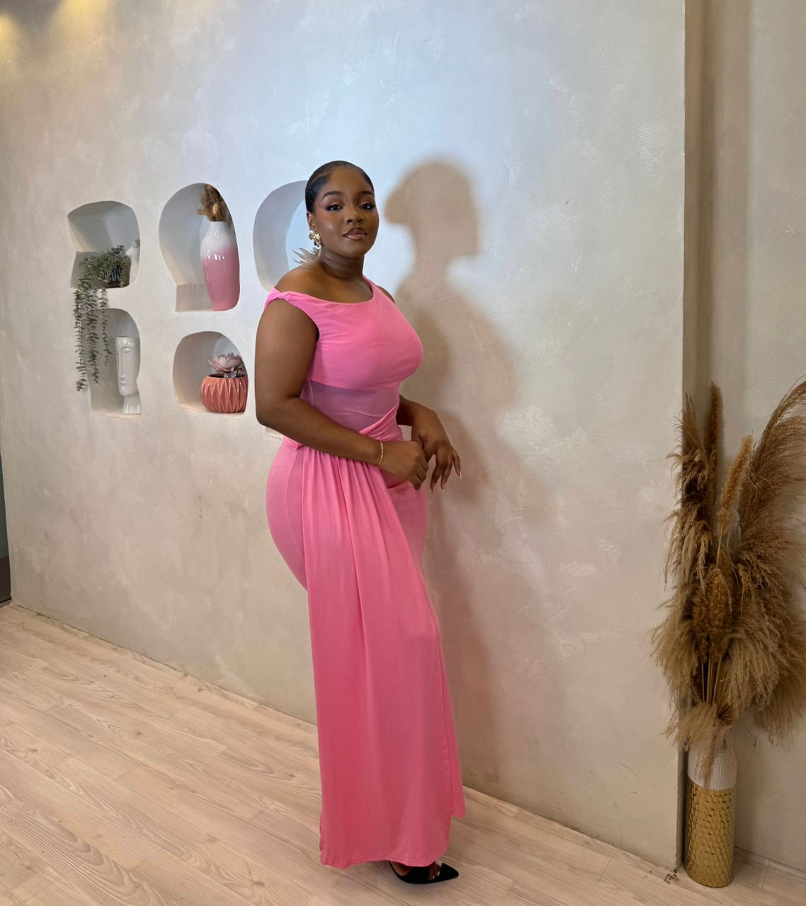 The Rosé Goddess Maxi Dress