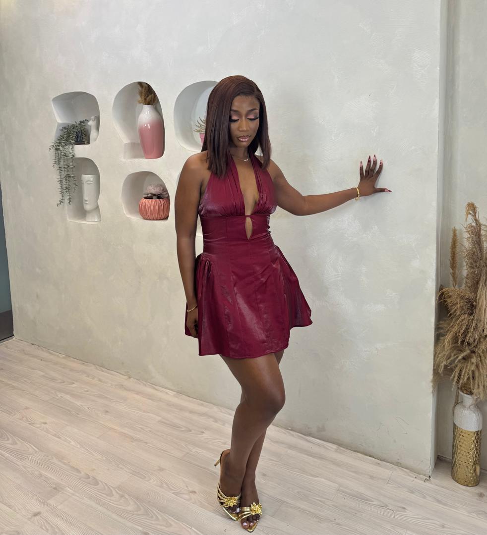 The Luna Halter Mini Dress