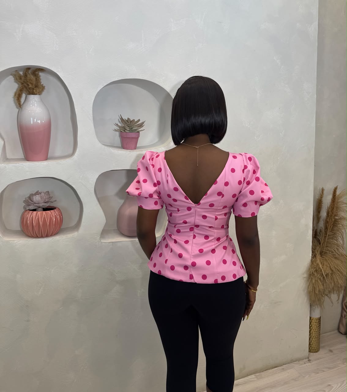 Pink Polka Princess Top