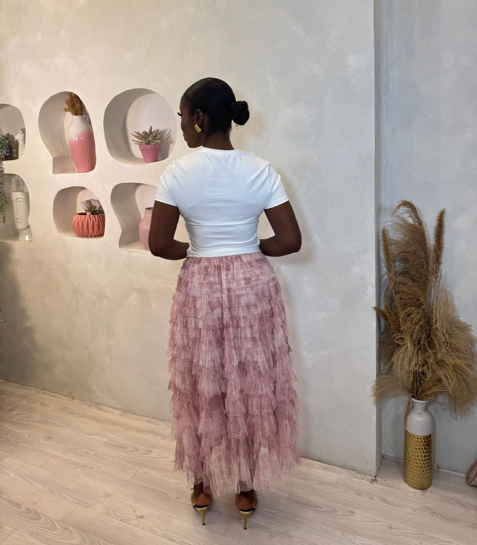 The Dream Layered Midi Skirt