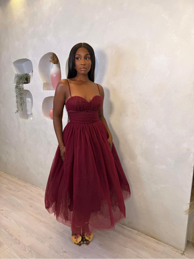 Bridget Tulle  Midi Dress