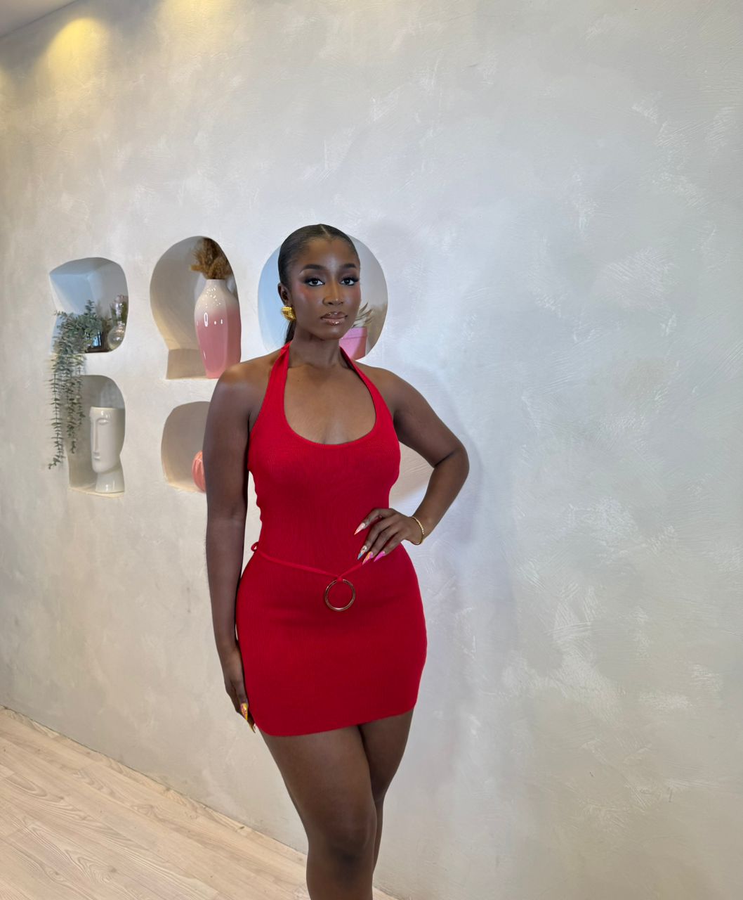 Fiery Halo Mini Dress